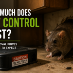 Rat control technician inspecting an attic for rodent entry points