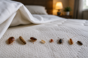Comparison of tiny bugs found in bed that are commonly mistaken for bed bugs