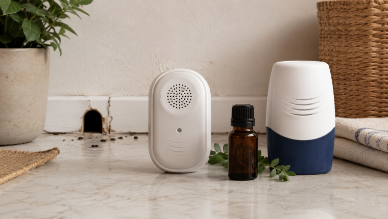 Comparison of mouse repellent methods including ultrasonic devices and peppermint oil